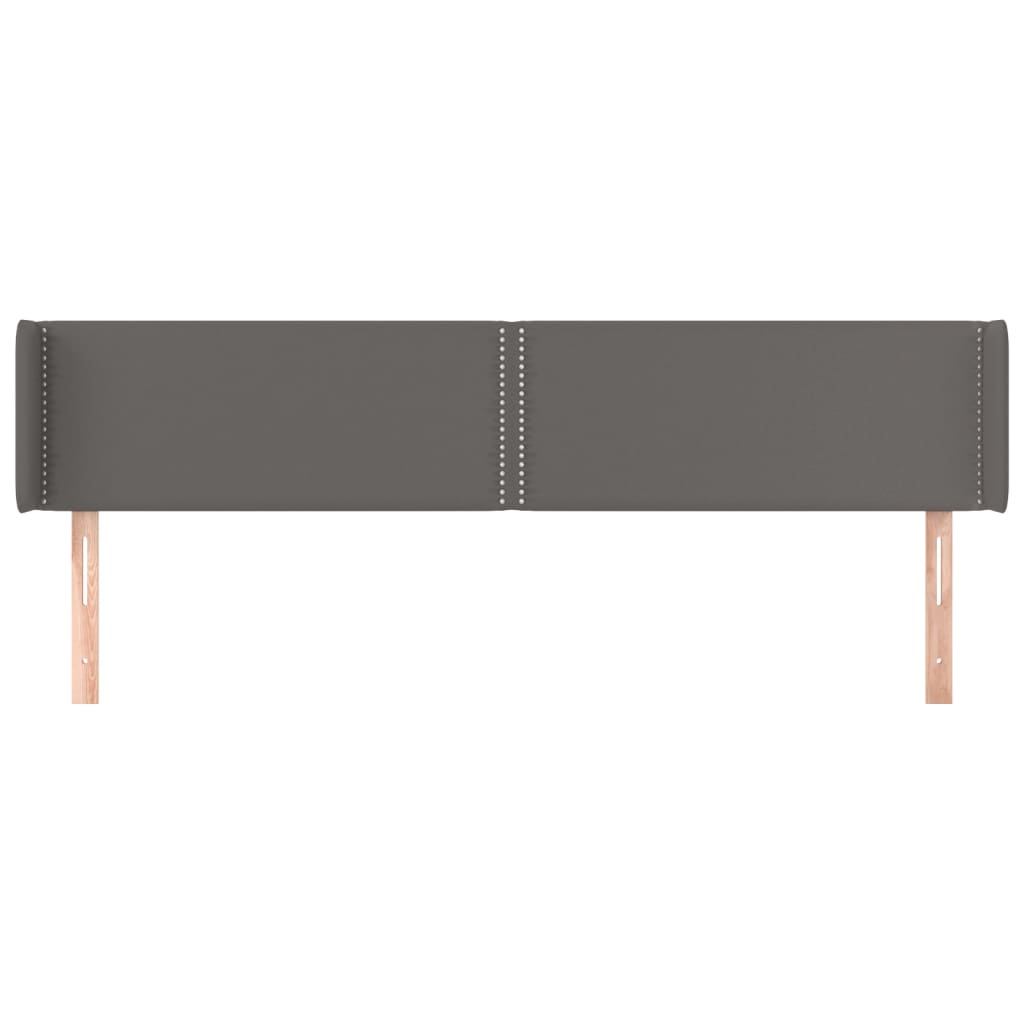 Tête de lit avec oreilles Gris 203x16x78/88 cm Similicuir - XIOS