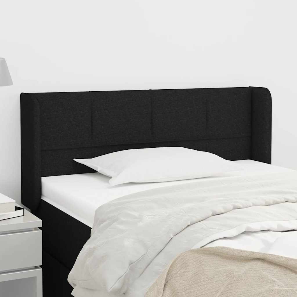 Tête de lit avec oreilles Noir 83x16x78/88 cm Tissu - XIOS