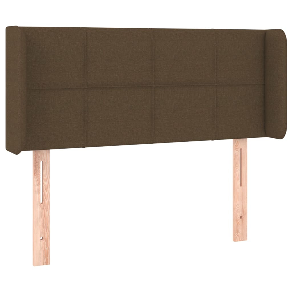 Tête de lit avec oreilles Marron Foncé 83x16x78/88 cm Tissu - XIOS
