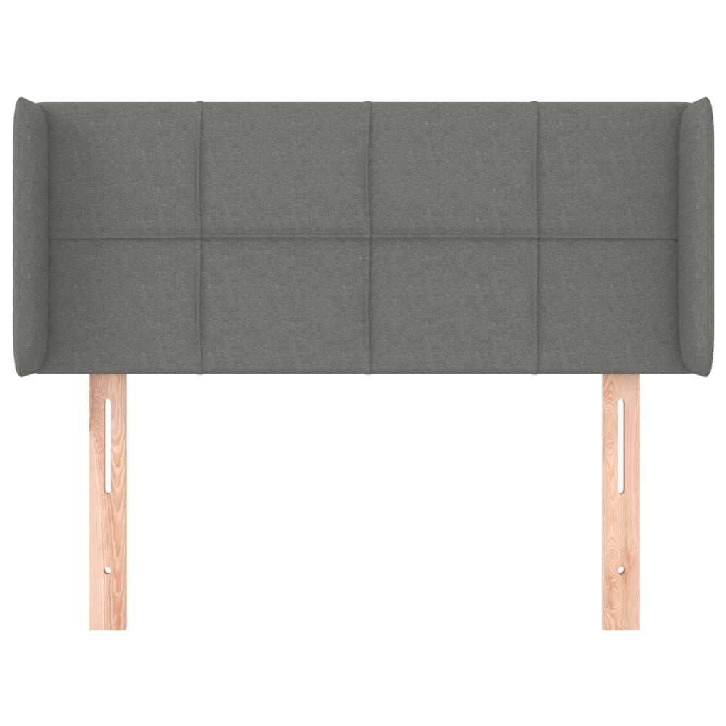 Tête de lit avec oreilles Gris foncé 93x16x78/88 cm Tissu - XIOS