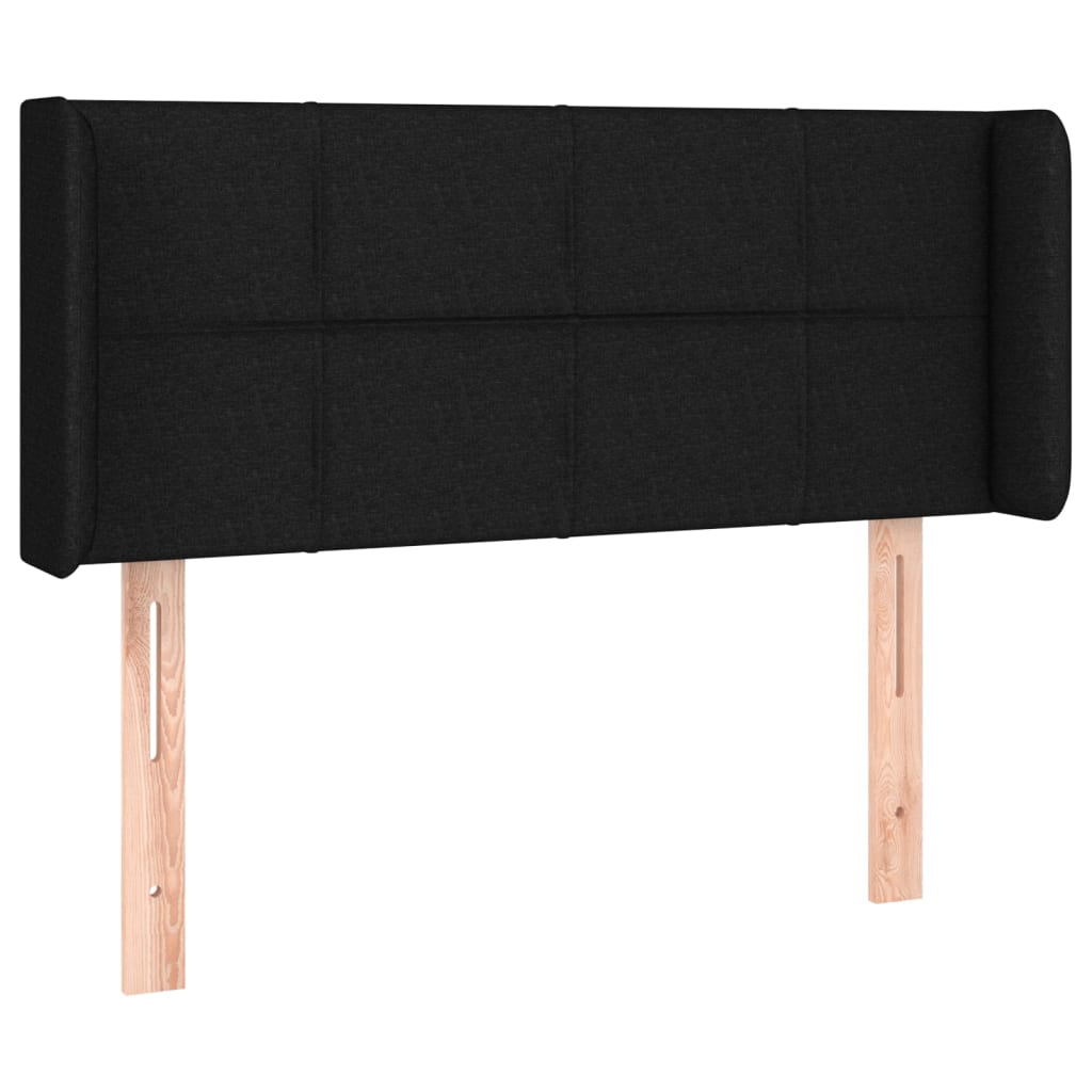 Tête de lit avec oreilles Noir 93x16x78/88 cm Tissu - XIOS