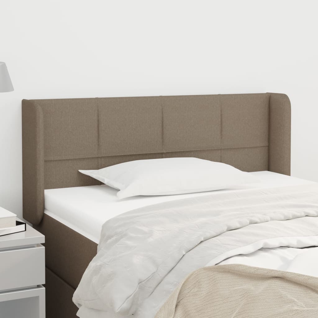 Tête de lit avec oreilles Taupe 93x16x78/88 cm Tissu - XIOS
