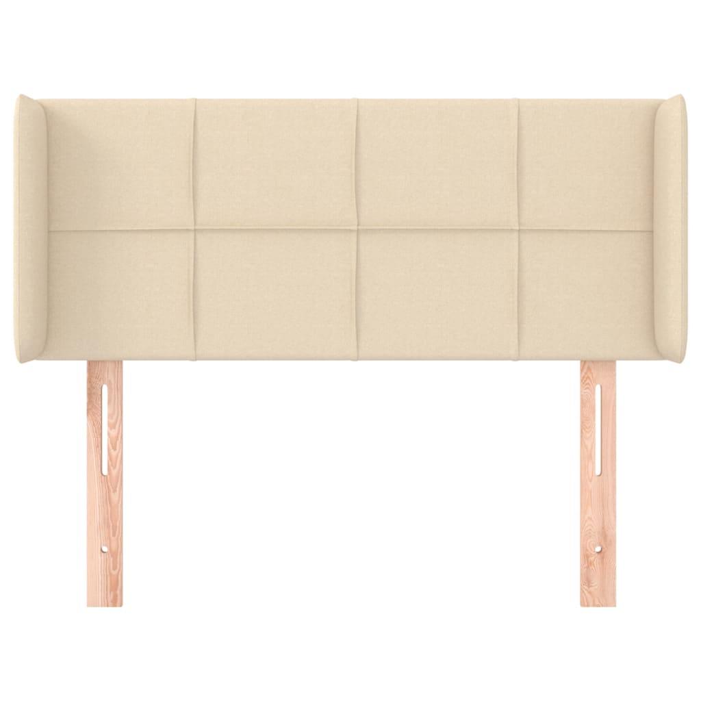 Tête de lit avec oreilles Crème 93x16x78/88 cm Tissu - XIOS