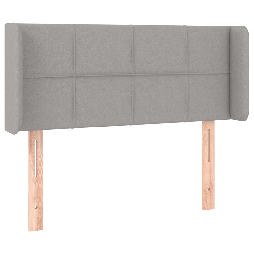 Tête de lit avec oreilles Gris clair 103x16x78/88 cm Tissu - XIOS