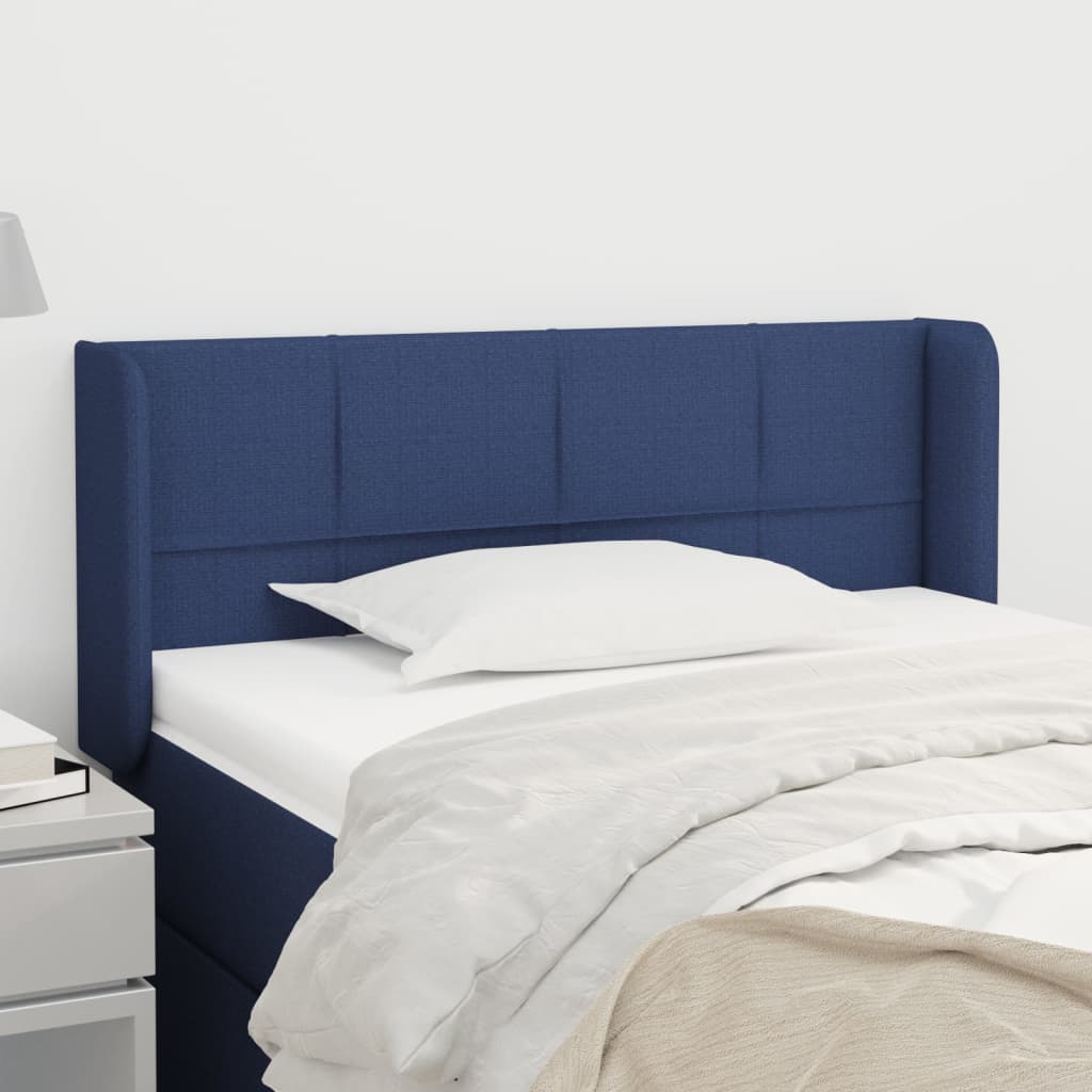 Tête de lit avec oreilles Bleu 103x16x78/88 cm Tissu - XIOS