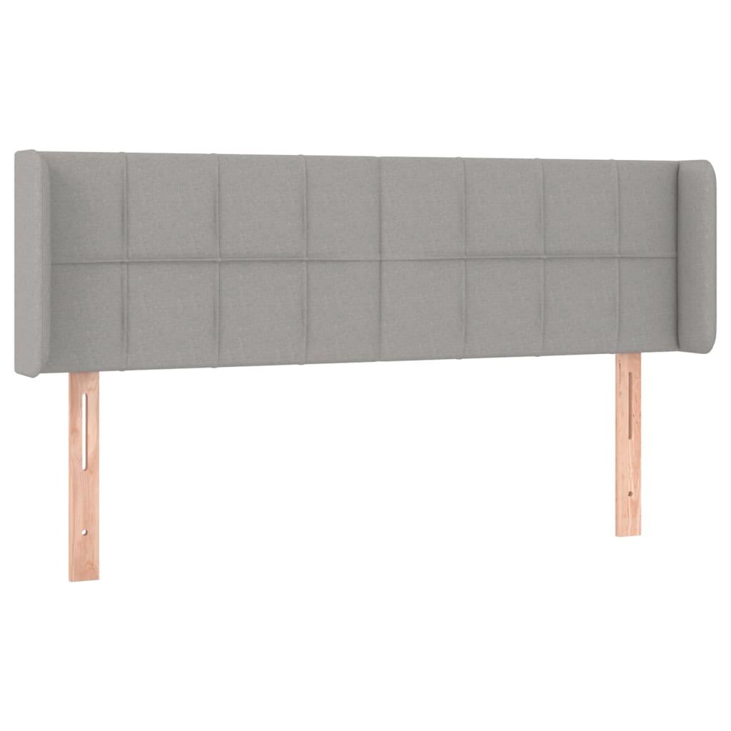 Tête de lit avec oreilles Gris clair 147x16x78/88 cm Tissu - XIOS