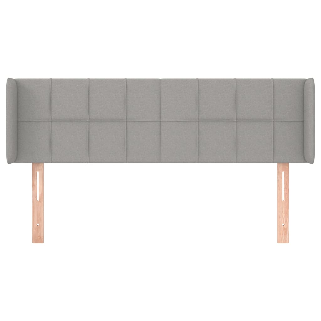 Tête de lit avec oreilles Gris clair 147x16x78/88 cm Tissu - XIOS