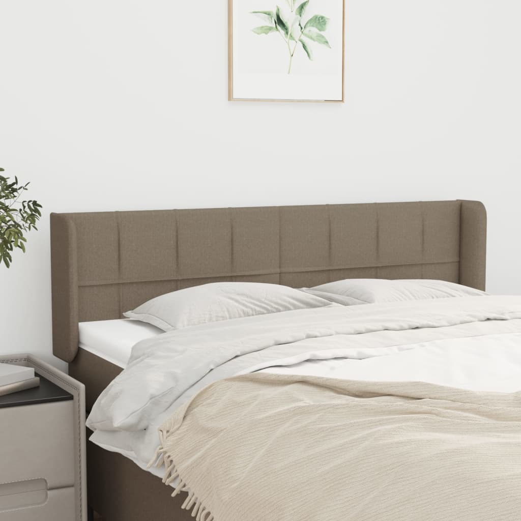 Tête de lit avec oreilles Taupe 147x16x78/88 cm Tissu - XIOS