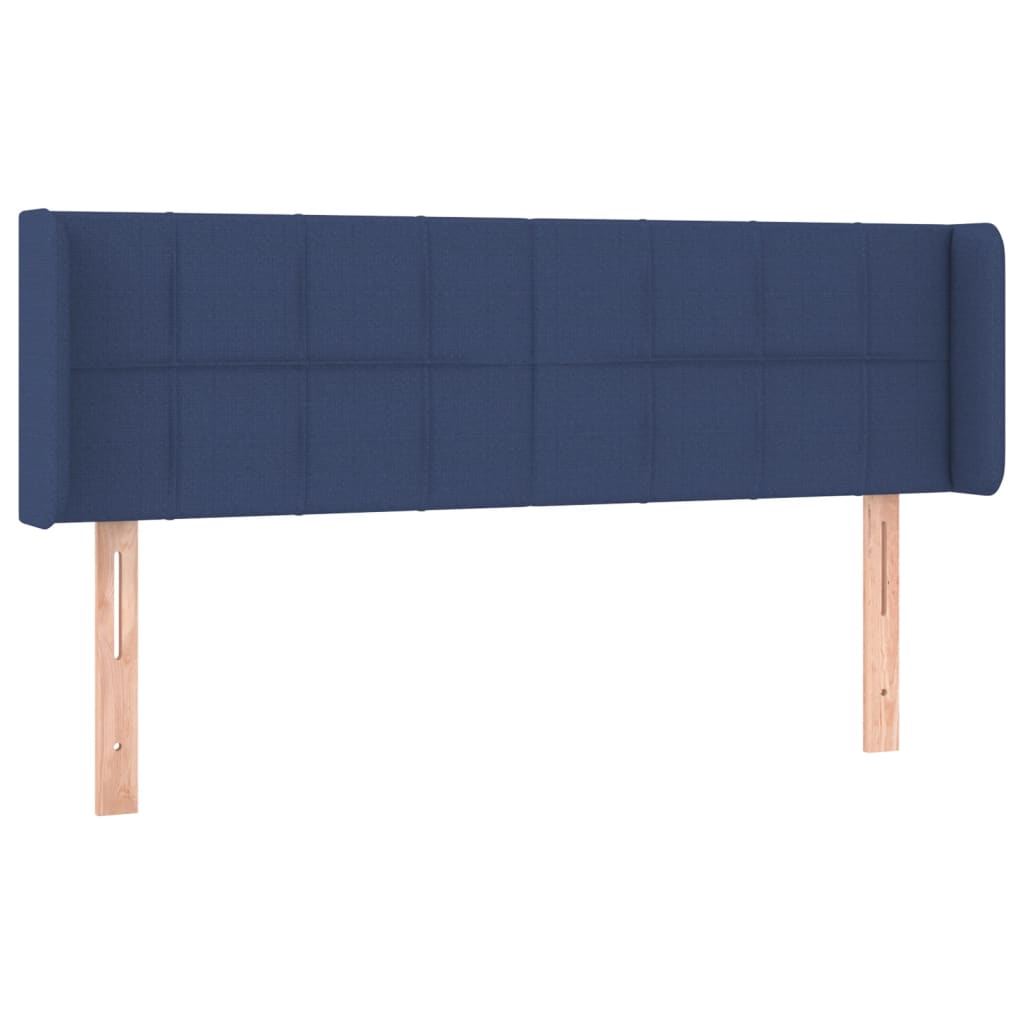 Tête de lit avec oreilles Bleu 147x16x78/88 cm Tissu - XIOS