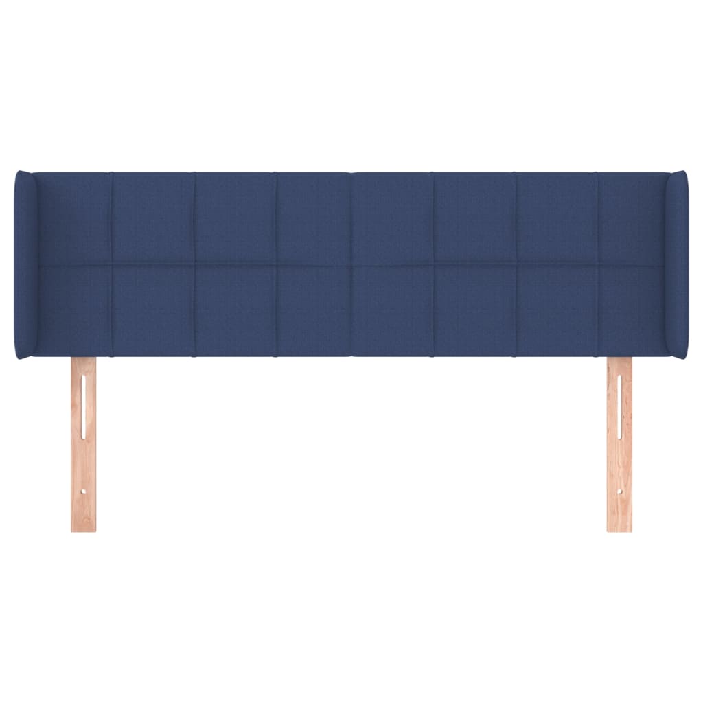 Tête de lit avec oreilles Bleu 147x16x78/88 cm Tissu - XIOS