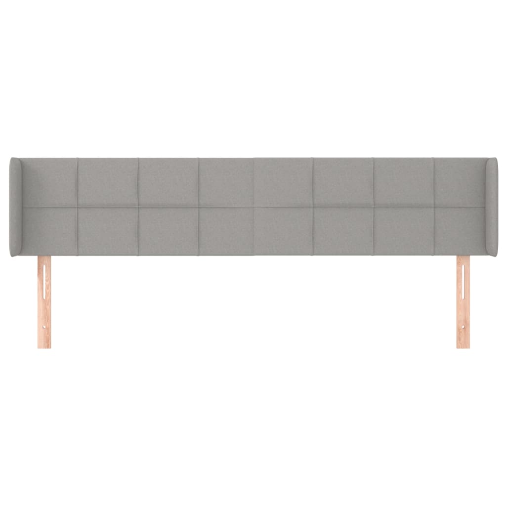Tête de lit avec oreilles Gris clair 163x16x78/88 cm Tissu - XIOS