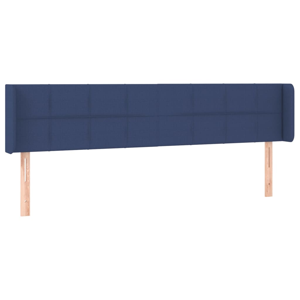 Tête de lit avec oreilles Bleu 163x16x78/88 cm Tissu - XIOS