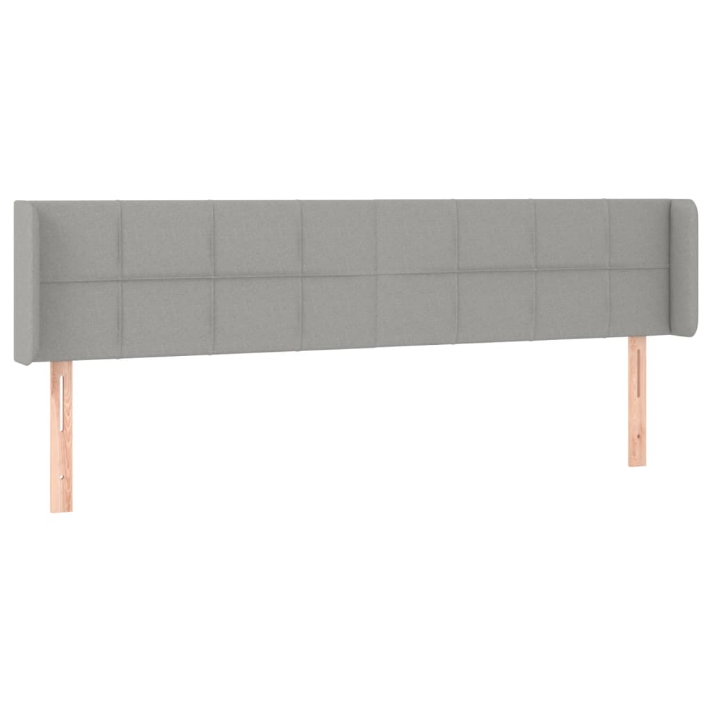 Tête de lit avec oreilles Gris clair 183x16x78/88 cm Tissu - XIOS