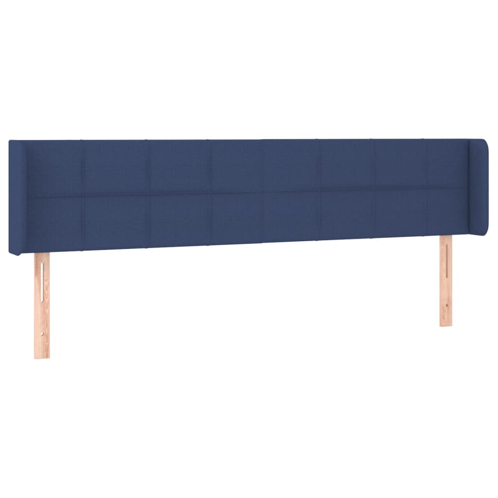 Tête de lit avec oreilles Bleu 183x16x78/88 cm Tissu - XIOS