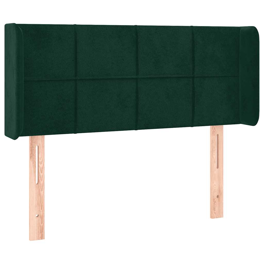 Tête de lit avec oreilles Vert foncé 83x16x78/88 cm Velours - XIOS