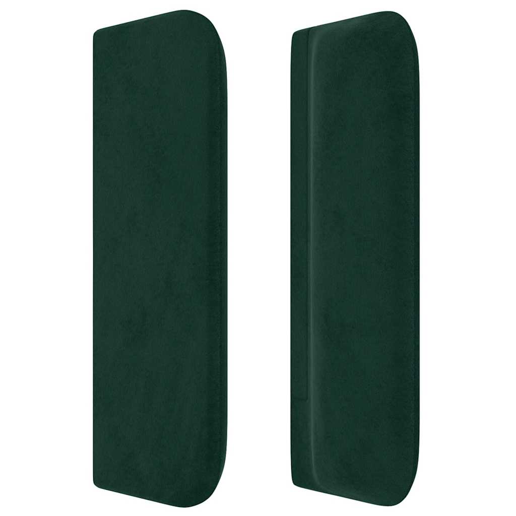 Tête de lit avec oreilles Vert foncé 83x16x78/88 cm Velours - XIOS
