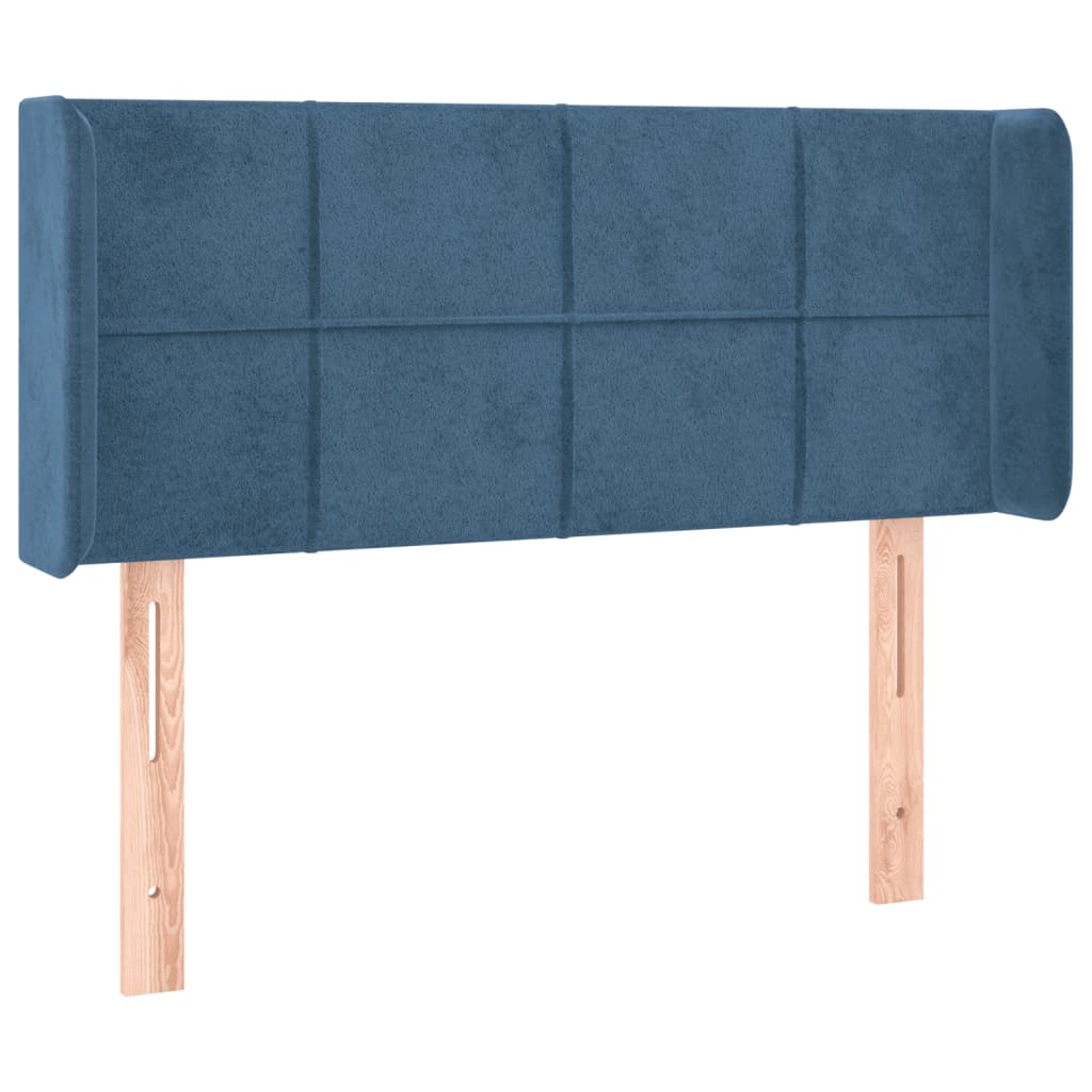 Tête de lit avec oreilles Bleu Foncé 83x16x78/88 cm Velours - XIOS