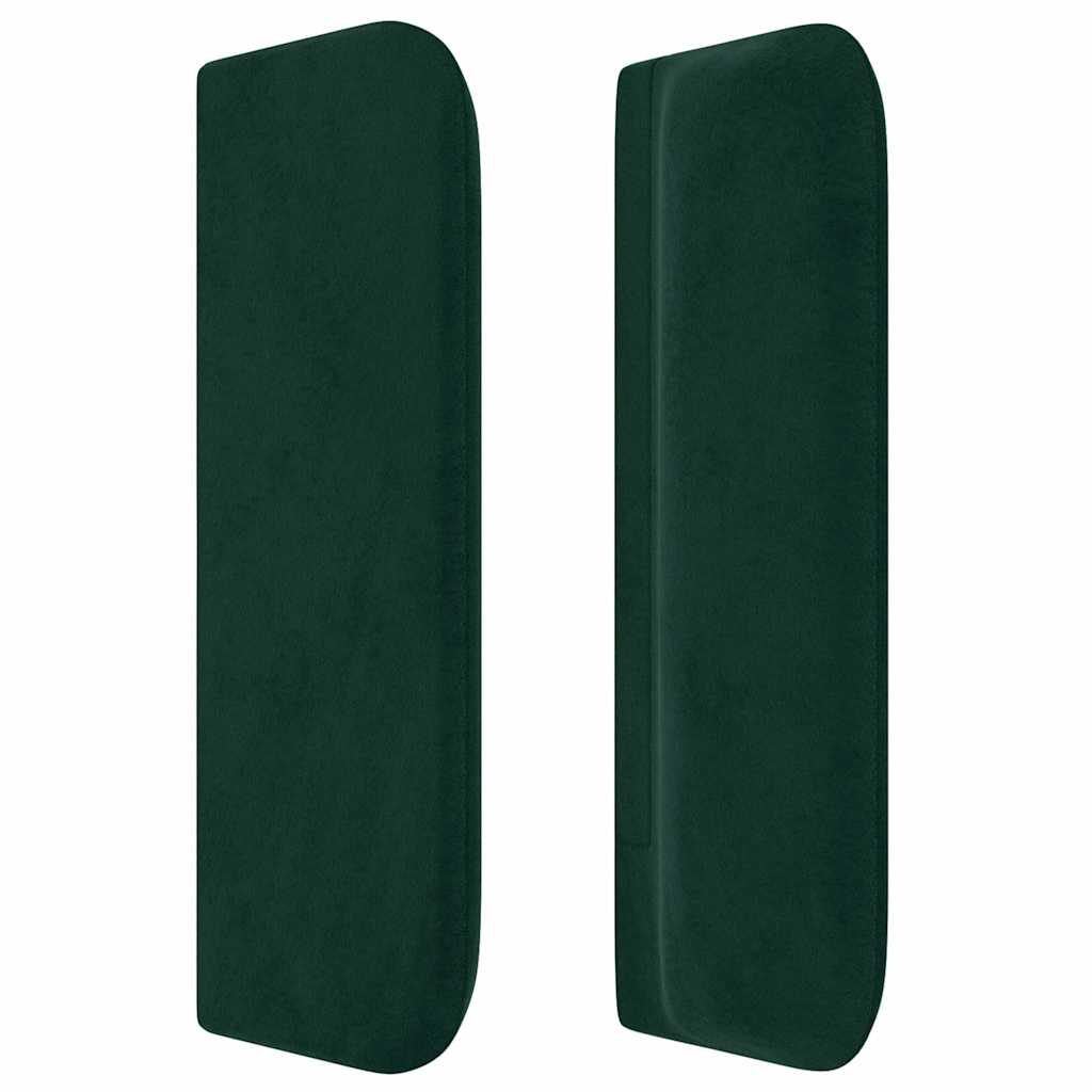Tête de lit avec oreilles Vert foncé 103x16x78/88 cm Velours - XIOS