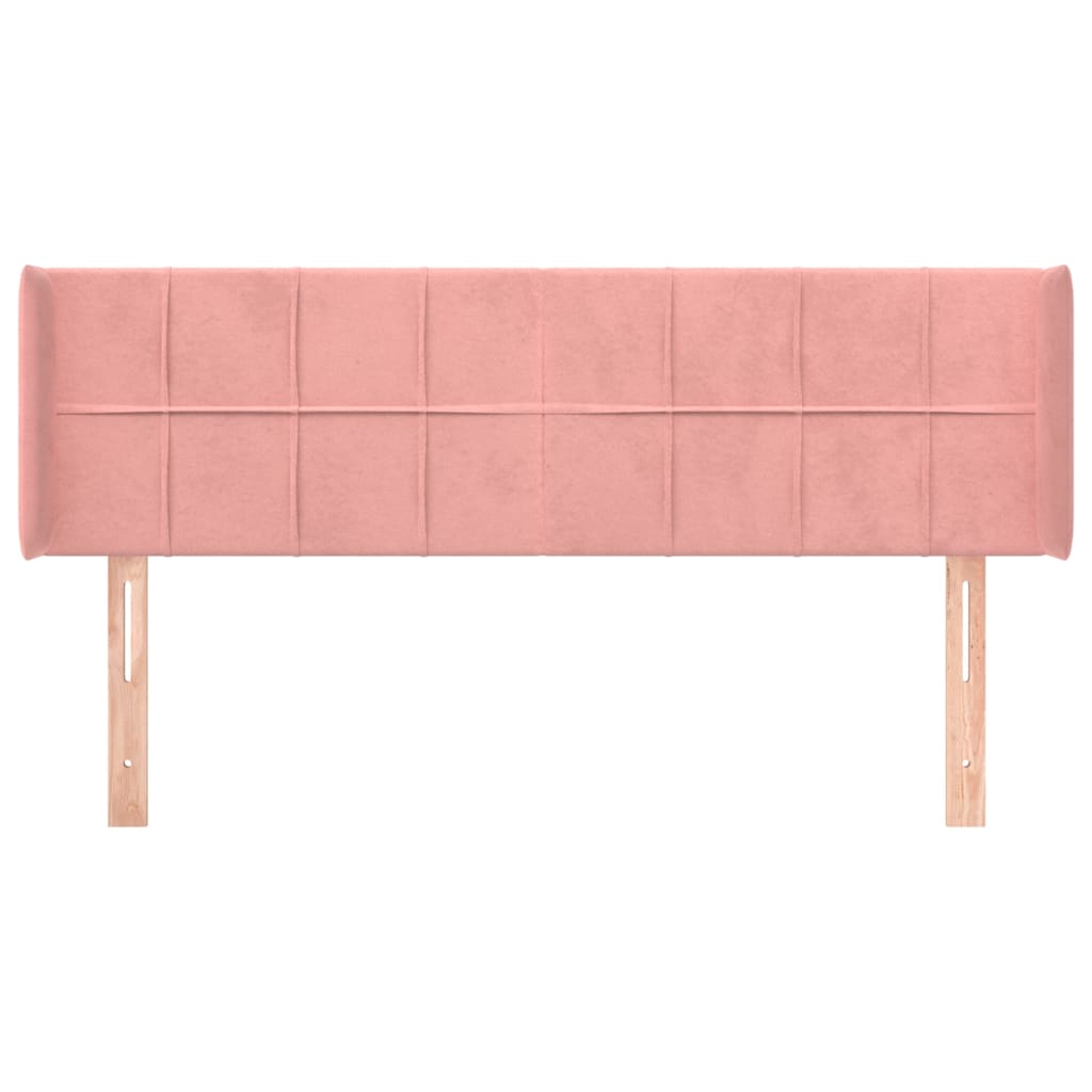 Tête de lit avec oreilles Rose 147x16x78/88 cm Velours - XIOS