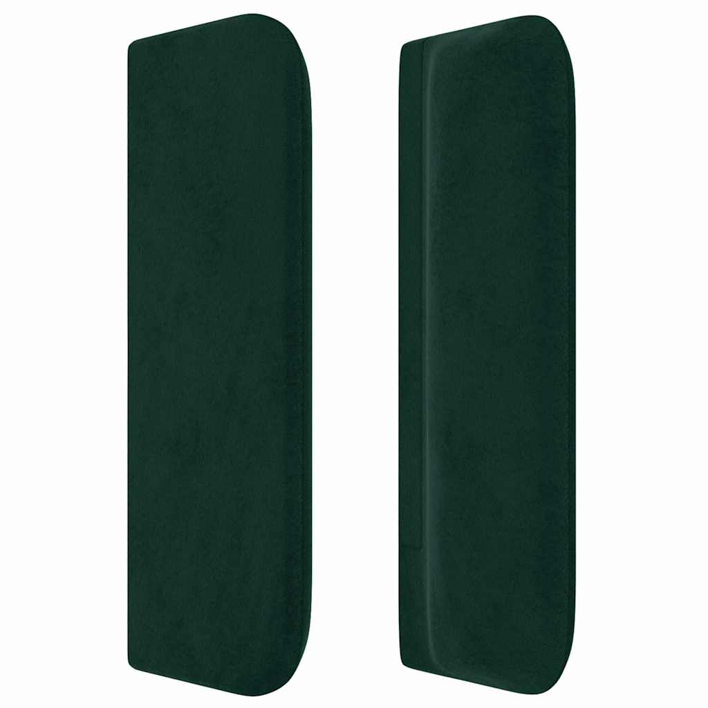 Tête de lit avec oreilles Vert foncé 163x16x78/88 cm Velours - XIOS
