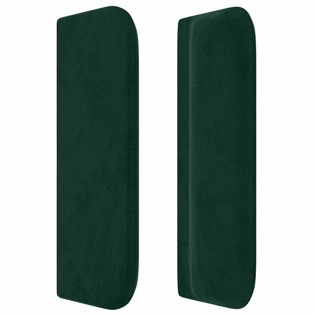 Tête de lit avec oreilles Vert foncé 183x16x78/88 cm Velours - XIOS