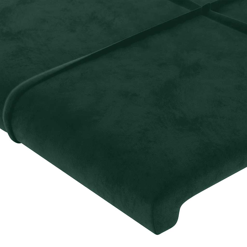 Tête de lit avec oreilles Vert foncé 183x16x78/88 cm Velours - XIOS