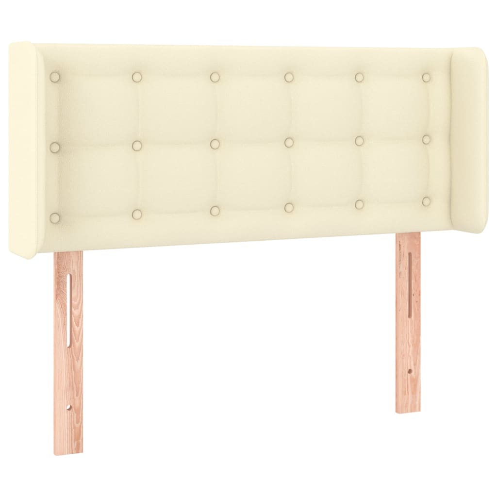 Tête de lit avec oreilles Crème 83x16x78/88 cm Similicuir - XIOS