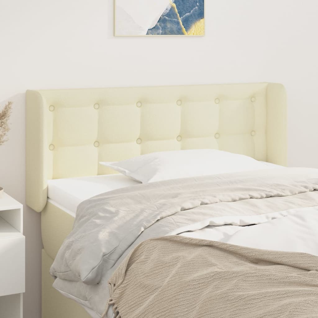 Tête de lit avec oreilles Crème 83x16x78/88 cm Similicuir - XIOS