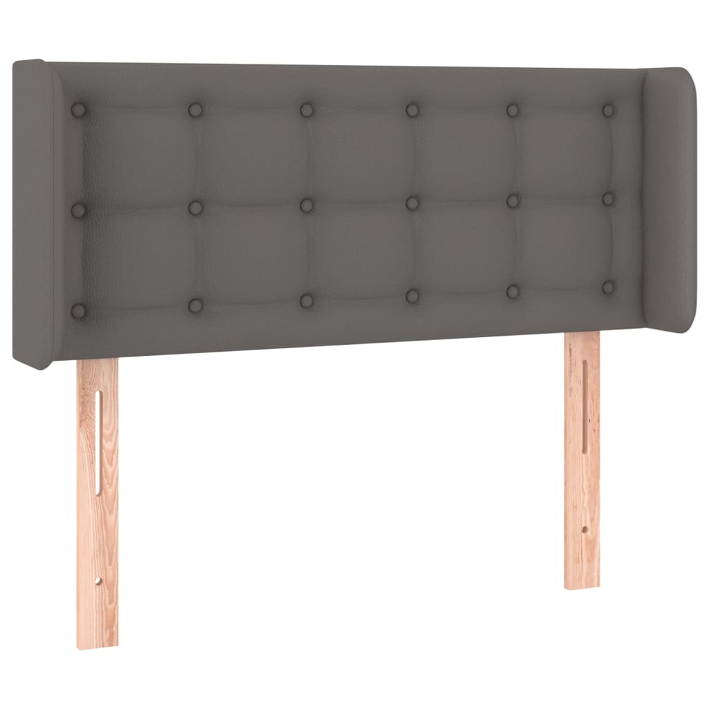 Tête de lit avec oreilles Gris 93x16x78/88 cm Similicuir - XIOS