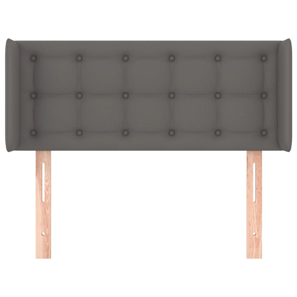 Tête de lit avec oreilles Gris 93x16x78/88 cm Similicuir - XIOS