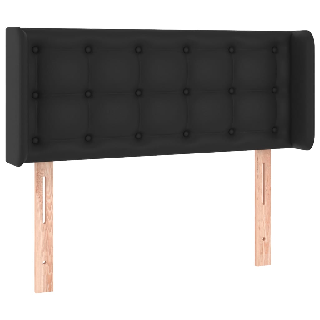 Tête de lit avec oreilles Noir 103x16x78/88 cm Similicuir - XIOS