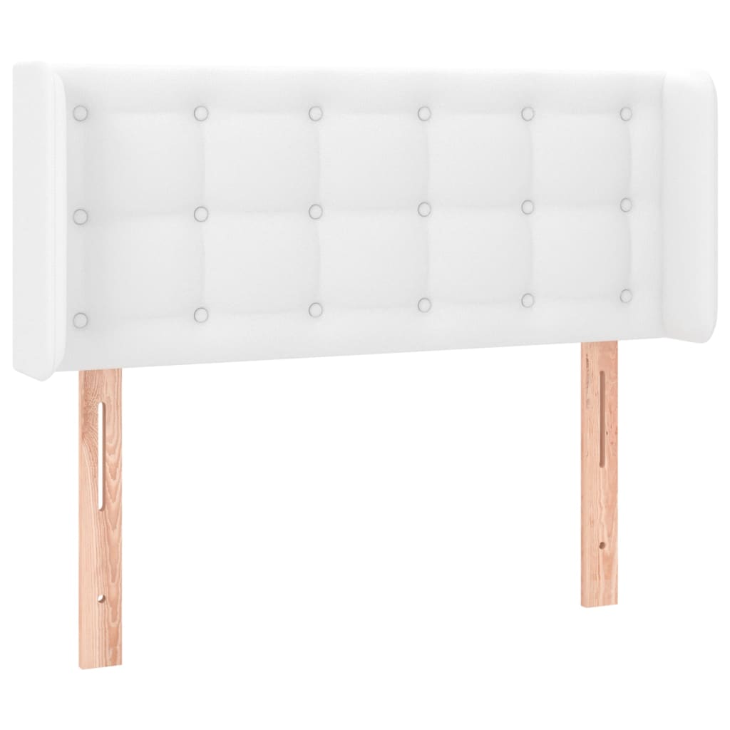 Tête de lit avec oreilles Blanc 103x16x78/88 cm Similicuir - XIOS