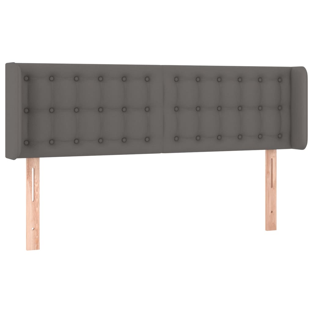 Tête de lit avec oreilles Gris 147x16x78/88 cm Similicuir - XIOS