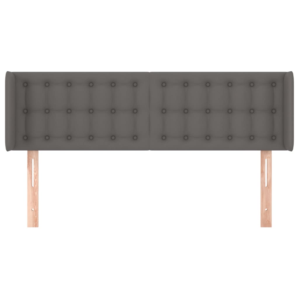 Tête de lit avec oreilles Gris 147x16x78/88 cm Similicuir - XIOS