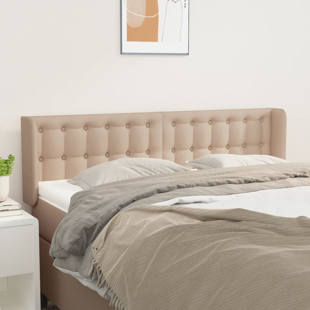 Tête de lit avec oreilles Cappuccino 147x16x78/88 cm Similicuir - XIOS