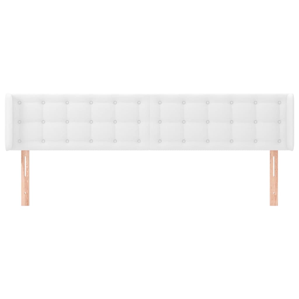 Tête de lit avec oreilles Blanc 183x16x78/88 cm Similicuir - XIOS