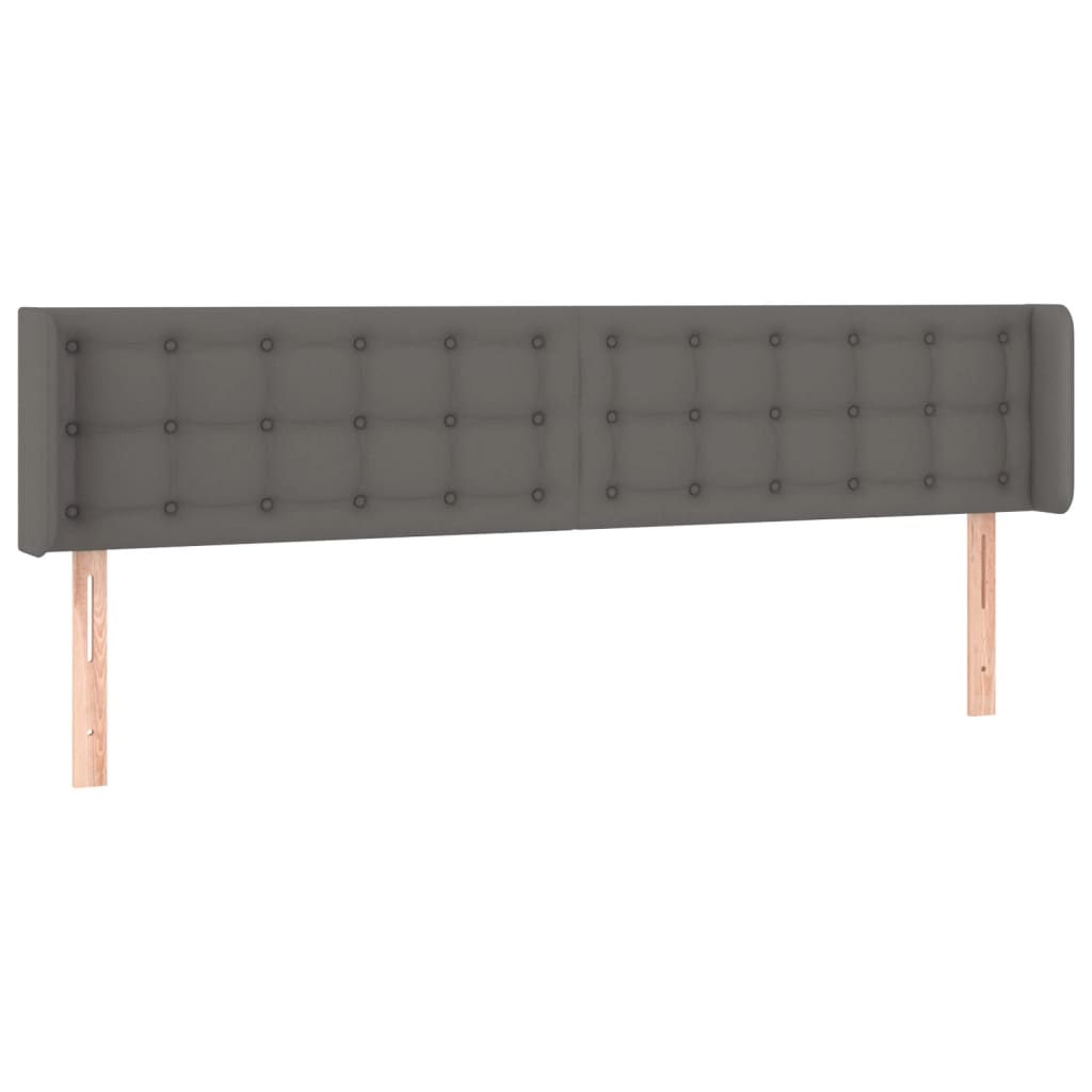 Tête de lit avec oreilles Gris 183x16x78/88 cm Similicuir - XIOS