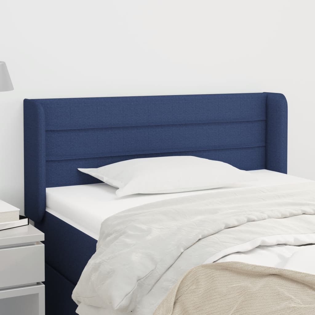 Tête de lit avec oreilles Bleu 83x16x78/88 cm Tissu - XIOS