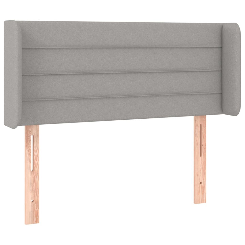 Tête de lit avec oreilles Gris clair 93x16x78/88 cm Tissu - XIOS