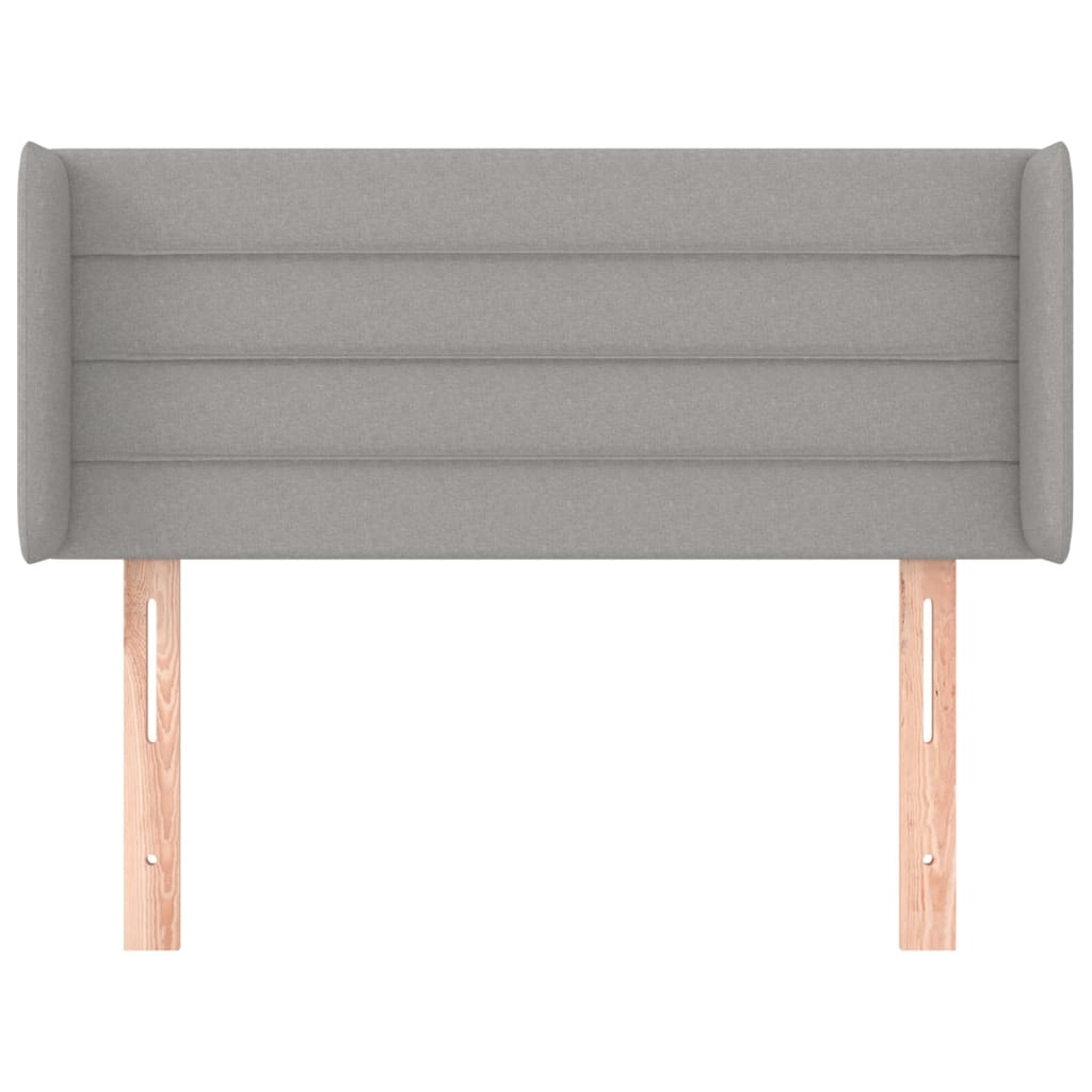 Tête de lit avec oreilles Gris clair 93x16x78/88 cm Tissu - XIOS