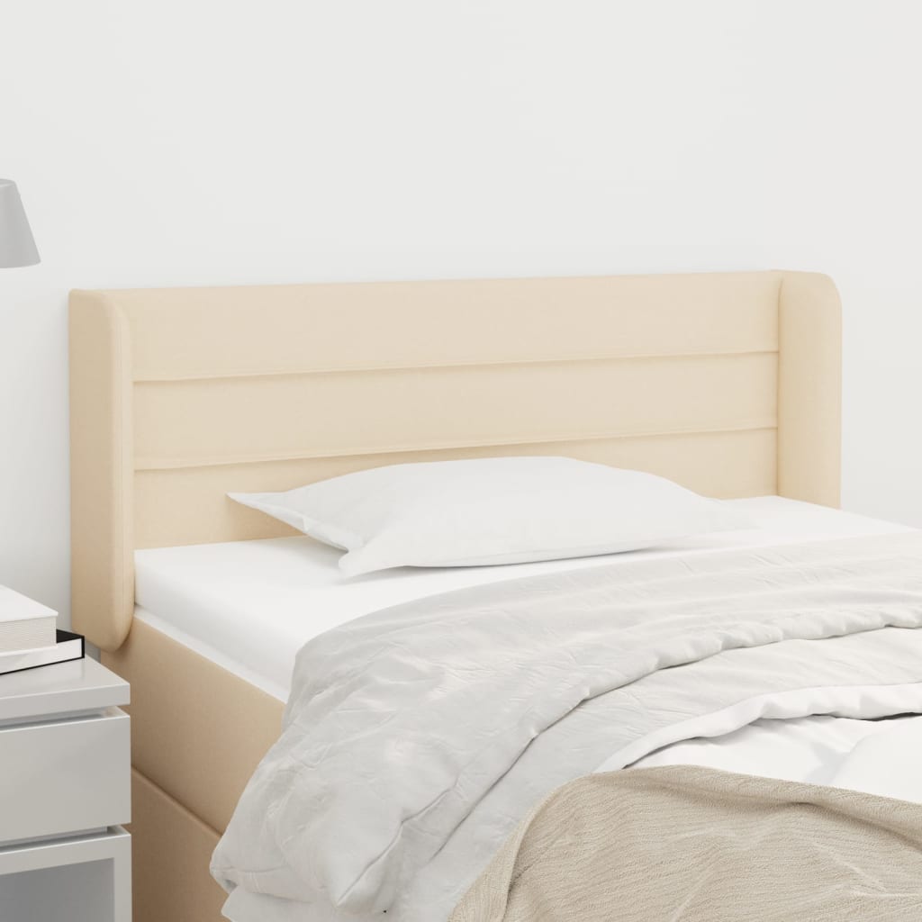 Tête de lit avec oreilles Crème 103x16x78/88 cm Tissu - XIOS