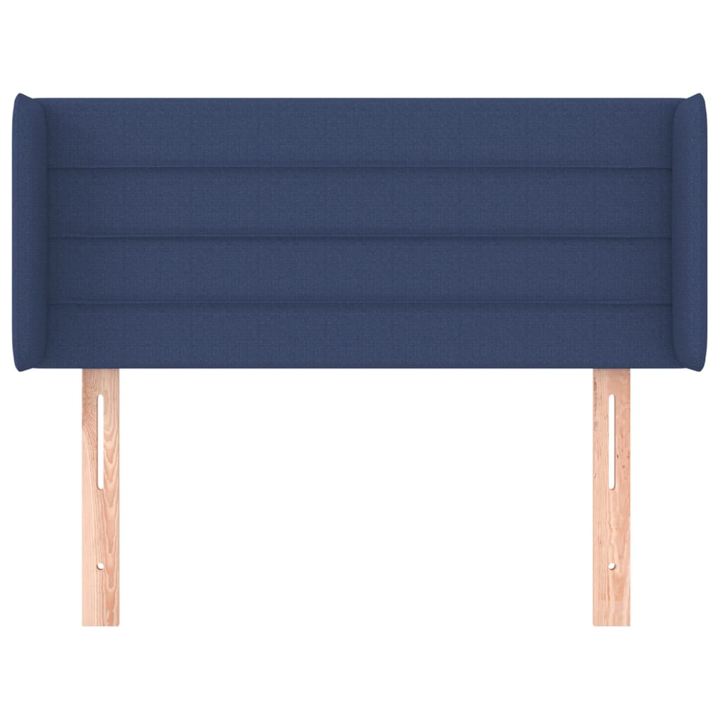 Tête de lit avec oreilles Bleu 103x16x78/88 cm Tissu - XIOS