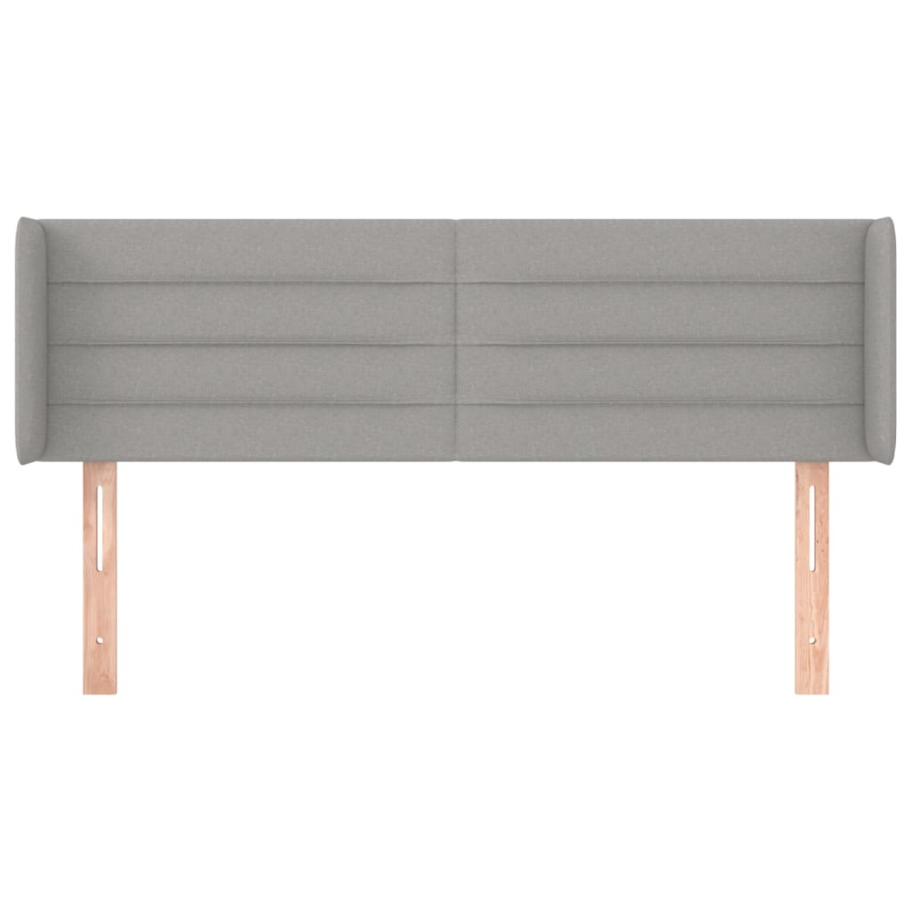 Tête de lit avec oreilles Gris clair 147x16x78/88 cm Tissu - XIOS