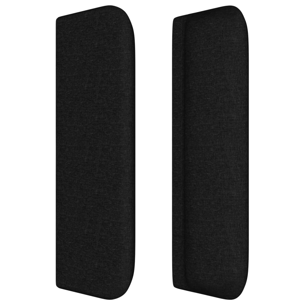 Tête de lit avec oreilles Noir 147x16x78/88 cm Tissu - XIOS