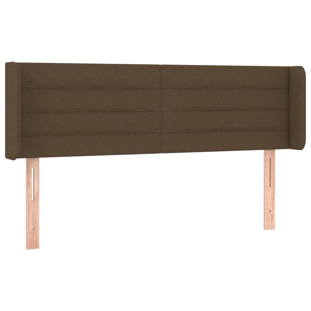 Tête de lit avec oreilles Marron Foncé 147x16x78/88 cm Tissu - XIOS