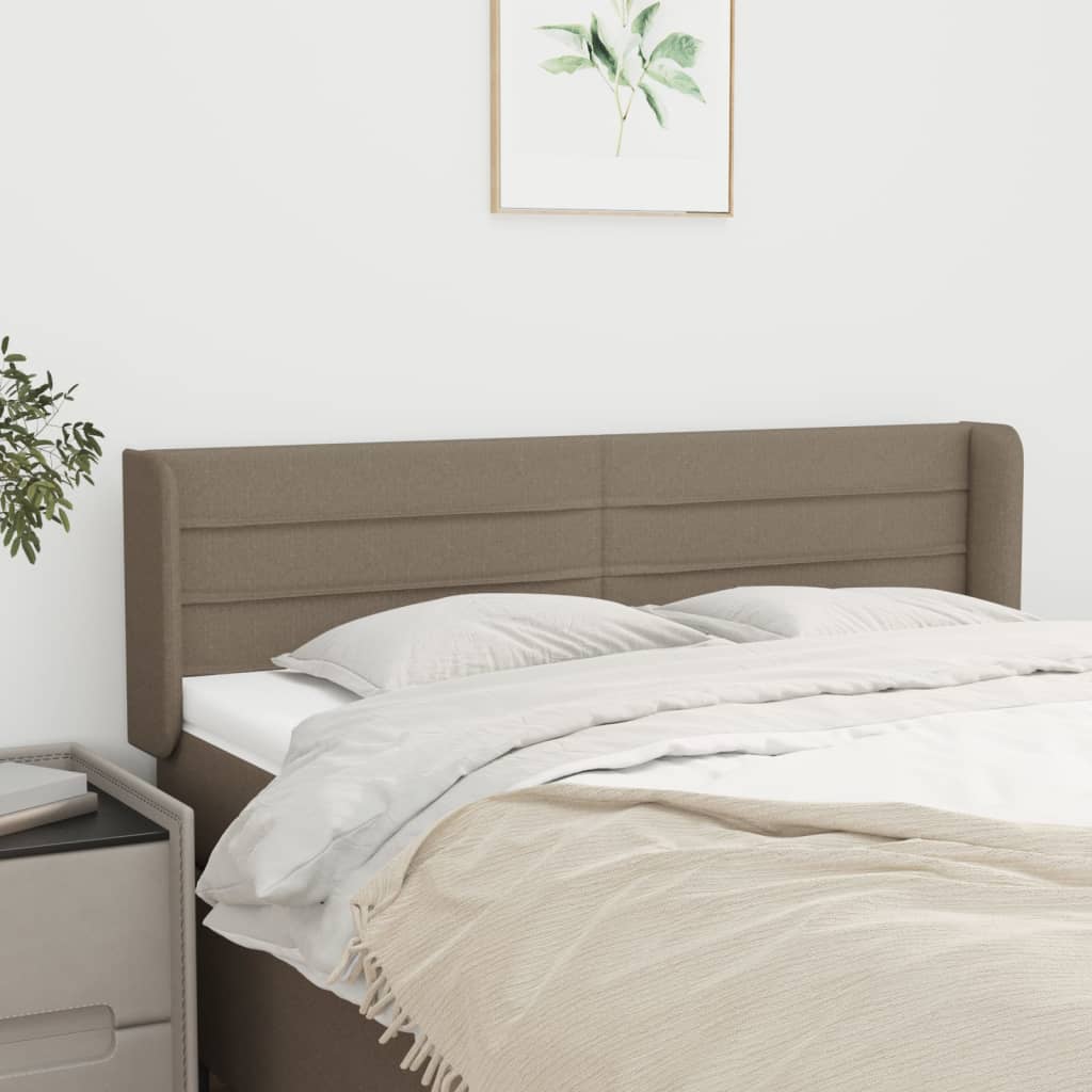 Tête de lit avec oreilles Taupe 147x16x78/88 cm Tissu - XIOS