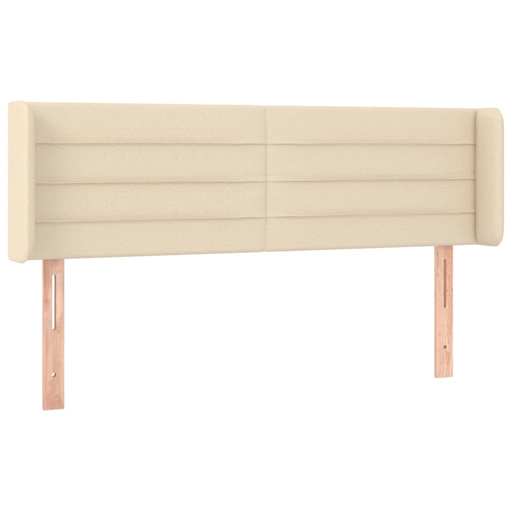 Tête de lit avec oreilles Crème 147x16x78/88 cm Tissu - XIOS