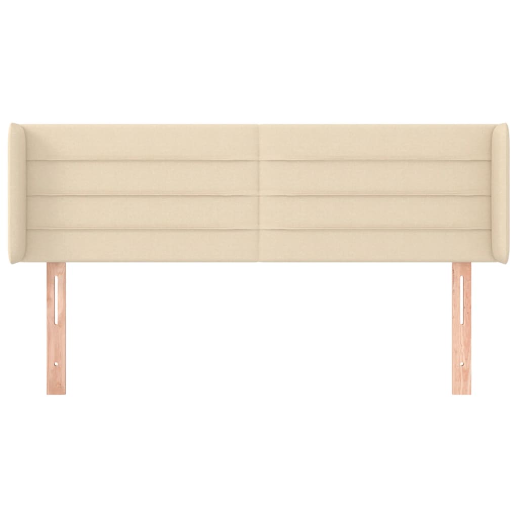 Tête de lit avec oreilles Crème 147x16x78/88 cm Tissu - XIOS