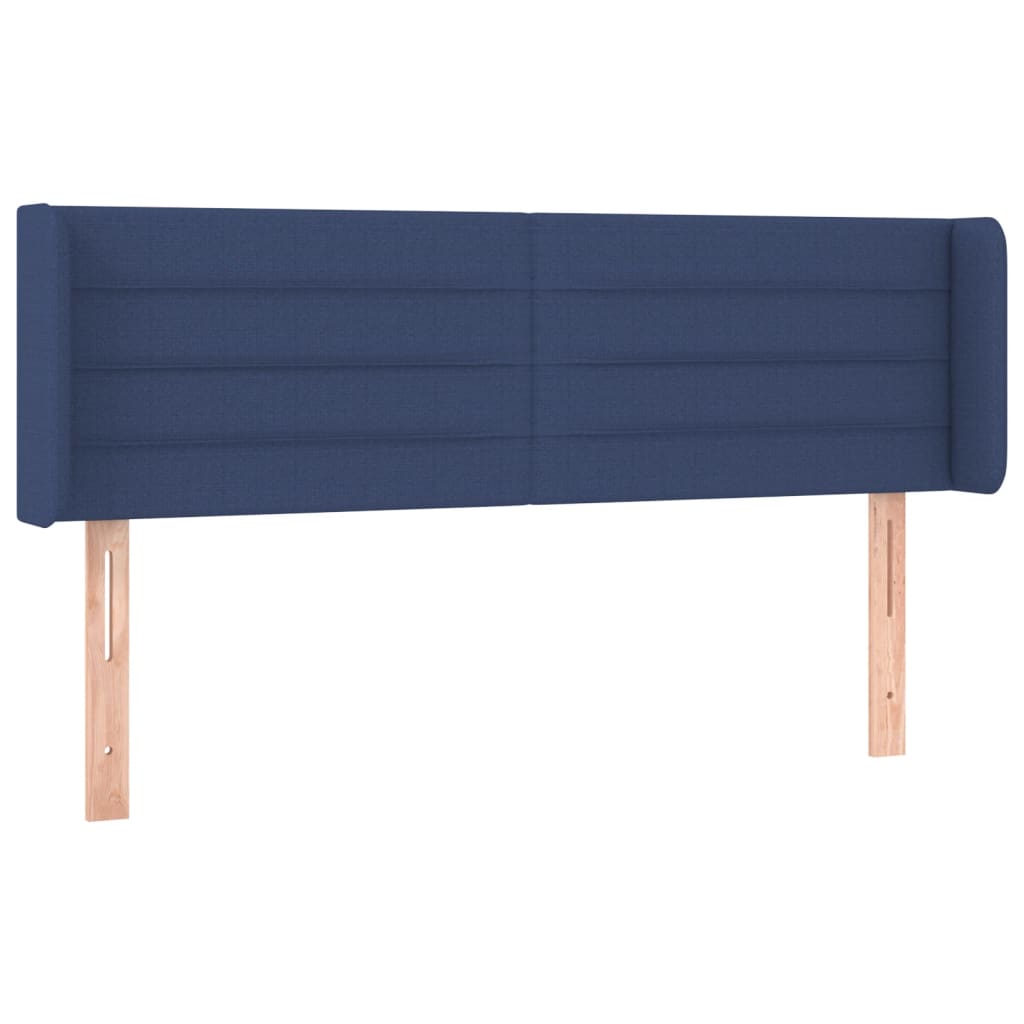 Tête de lit avec oreilles Bleu 147x16x78/88 cm Tissu - XIOS