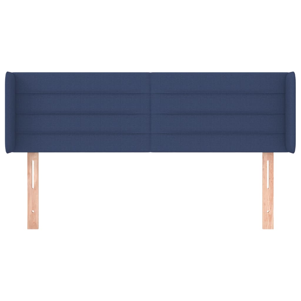 Tête de lit avec oreilles Bleu 147x16x78/88 cm Tissu - XIOS